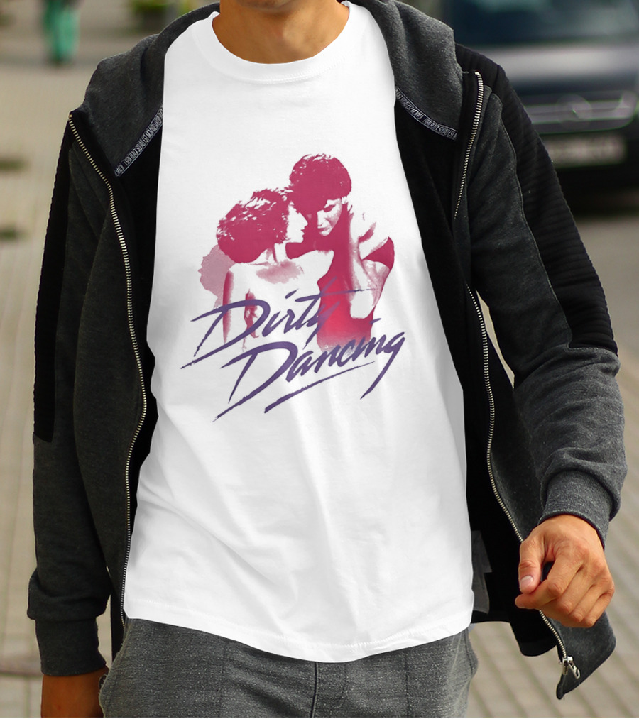 Dirty Dancing Patrick Swayze Jennifer Grey Romantic Lift Scene T-Shirt