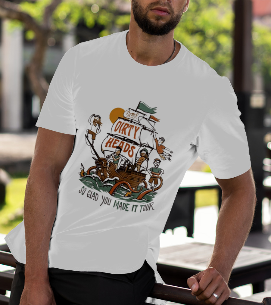 Dirty Heads So Glad You Made It Tour Pirate Ship Adventure T-Shirt