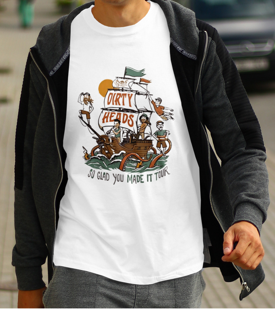 Dirty Heads So Glad You Made It Tour Pirate Ship Adventure T-Shirt