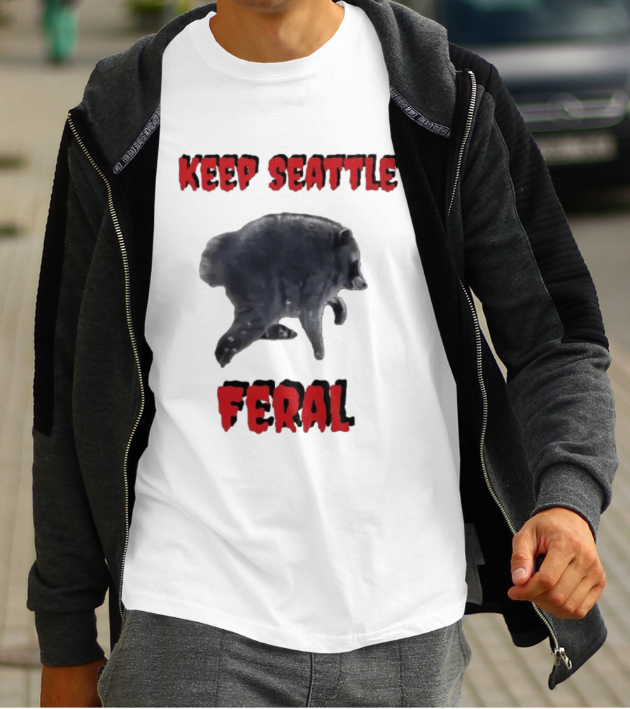 Jimothy Club Keep Seattle Feral Raccoon T-Shirt