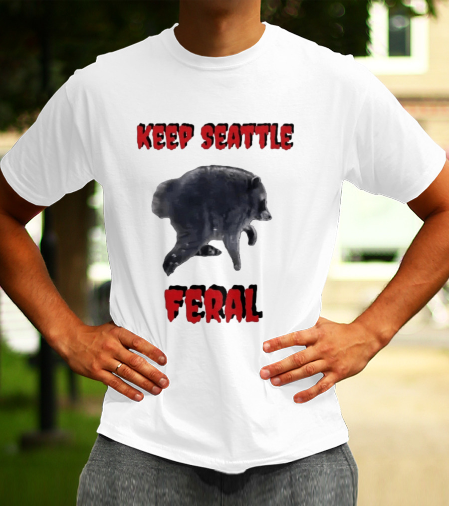 Jimothy Club Keep Seattle Feral Raccoon T-Shirt
