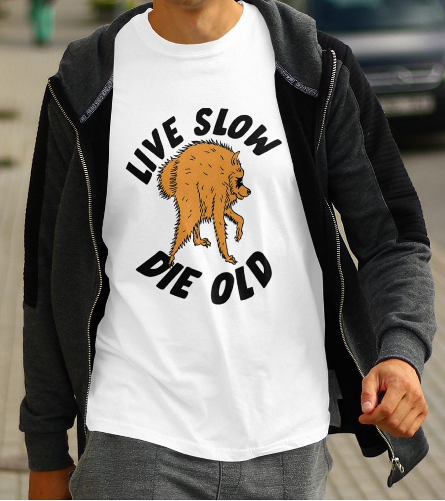 Live Slow Die Old Wolf T-Shirt