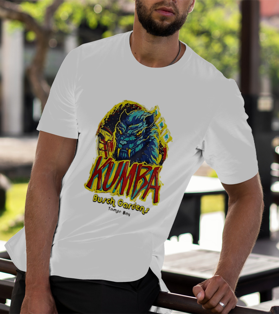 Kumba Busch Gardens Tampa Bay Roller Design With Fierce Beast T-Shirt