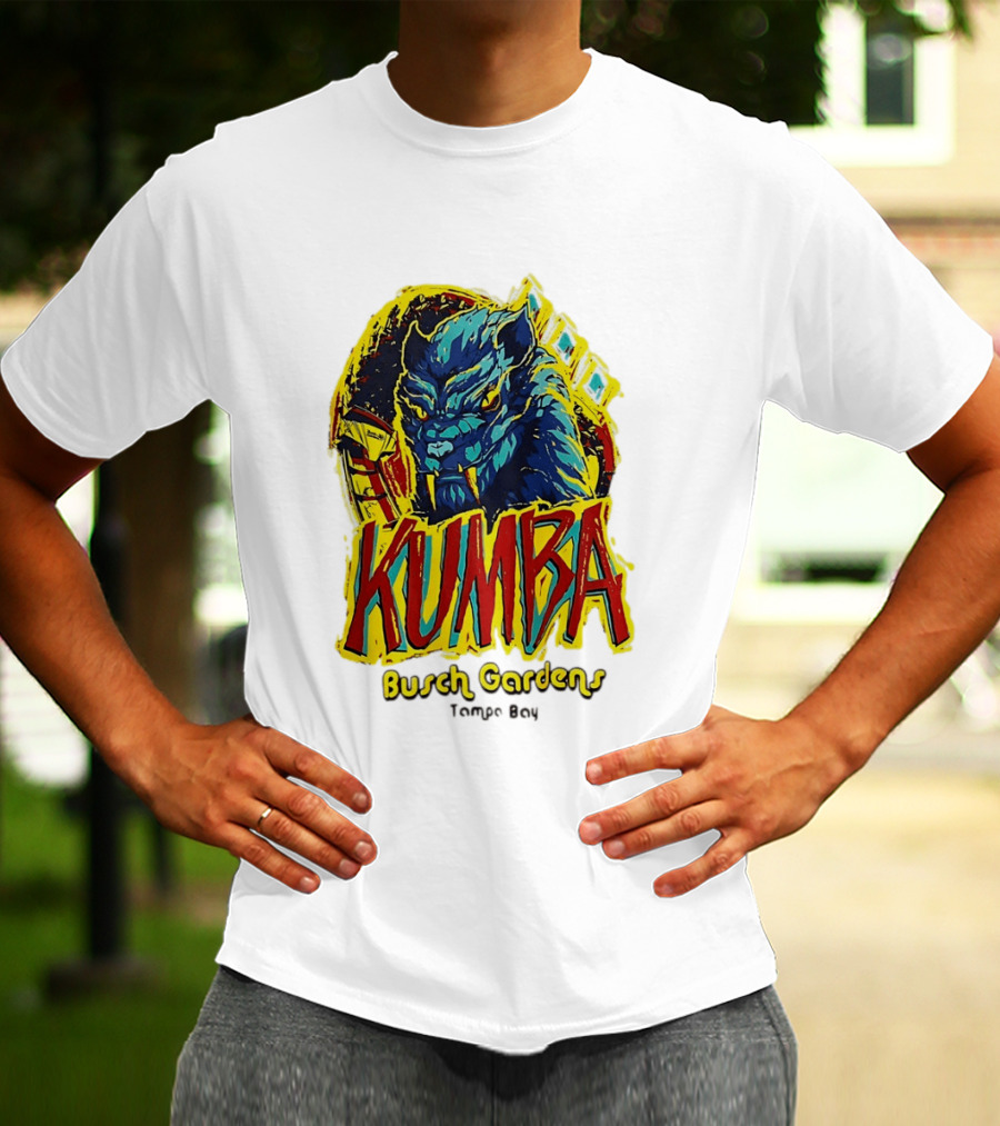 Kumba Busch Gardens Tampa Bay Roller Design With Fierce Beast T-Shirt