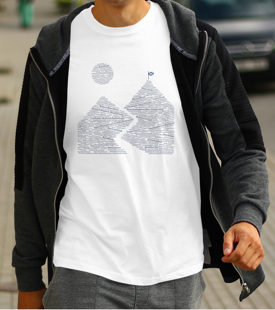 Mountain Adventure Summit With Flag Geometry T-Shirt
