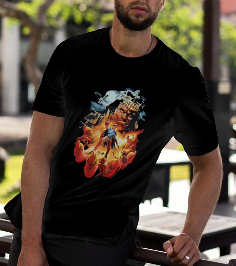 Army Of Darkness Who Wants Some Epic Movie Artwork Battle Scene T-Shirt
