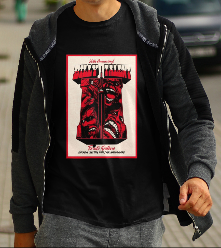 Billy Talent 20th Anniversary Toronto Ontario July 18 2026 T-Shirt