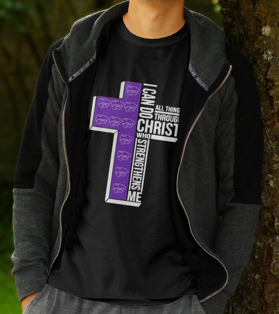Kansas State Wildcats Faith Empowerment Through Christ Cross T-Shirt