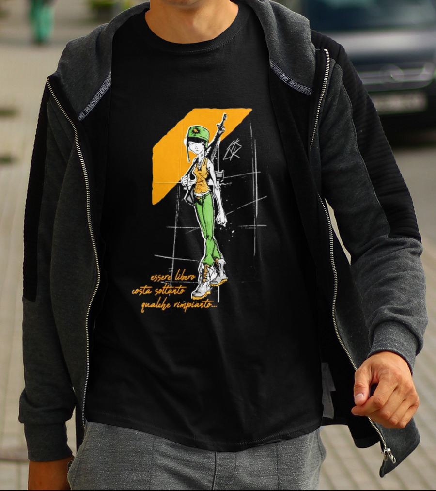 Essere Libero Costa Soltanto Qualche Rimpianto Army Girl With Rifle And Green Hat T-Shirt