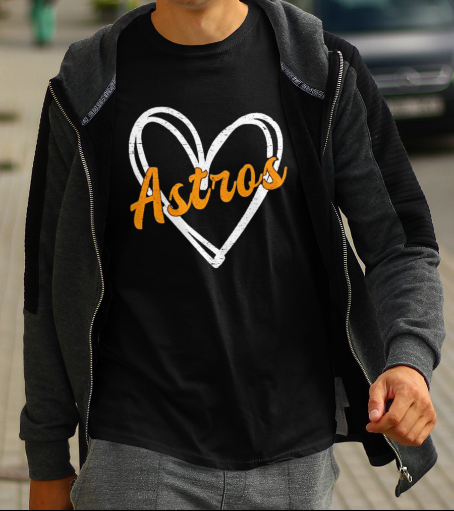 Houston Astros Heart Astros Fan T-Shirt