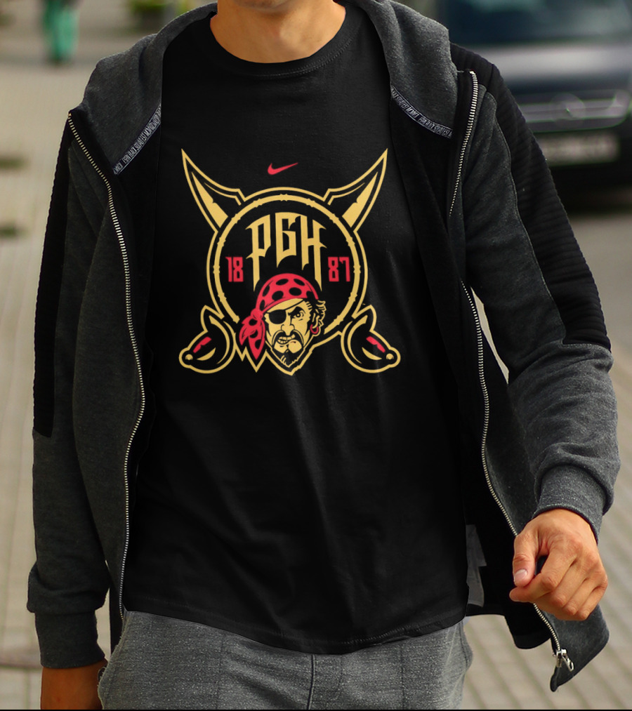 Pittsburgh Pirates PGH 1887 MLB Pirate Eyepatch Red Bandana Retro Sports Fan Merchandise T-Shirt