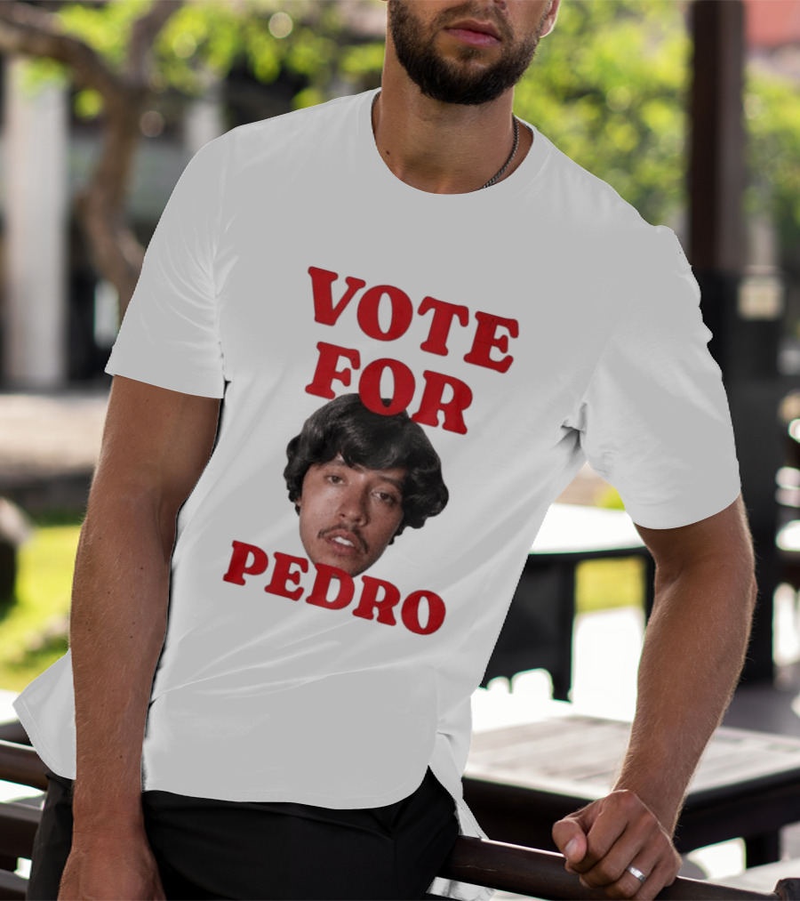 Vote For Pedro Distressed Vintage Style Iconic Headshot Retro Movie Reference T-Shirt