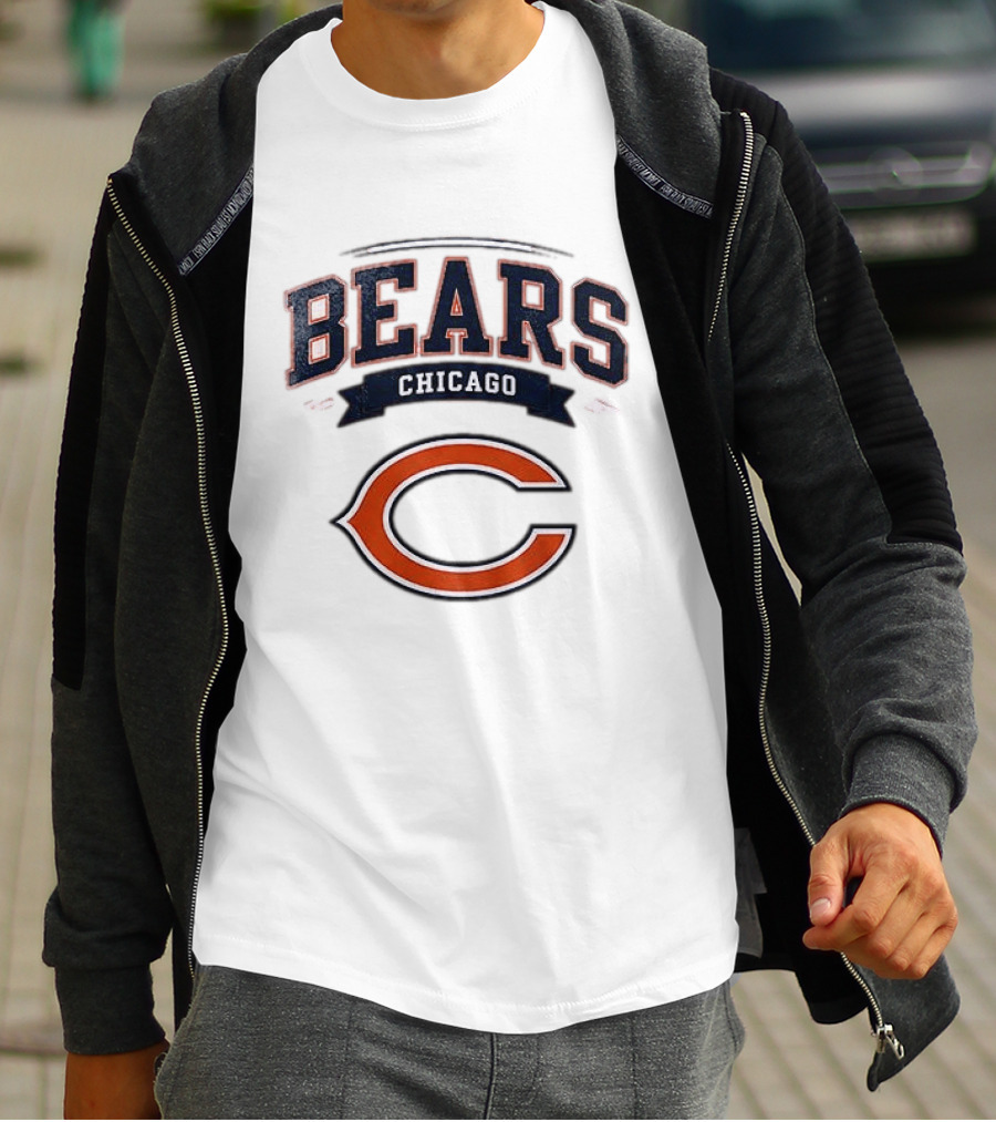 Chicago Bears Ghostface Running Football Holiday Halloween Team Collaboration T-Shirt