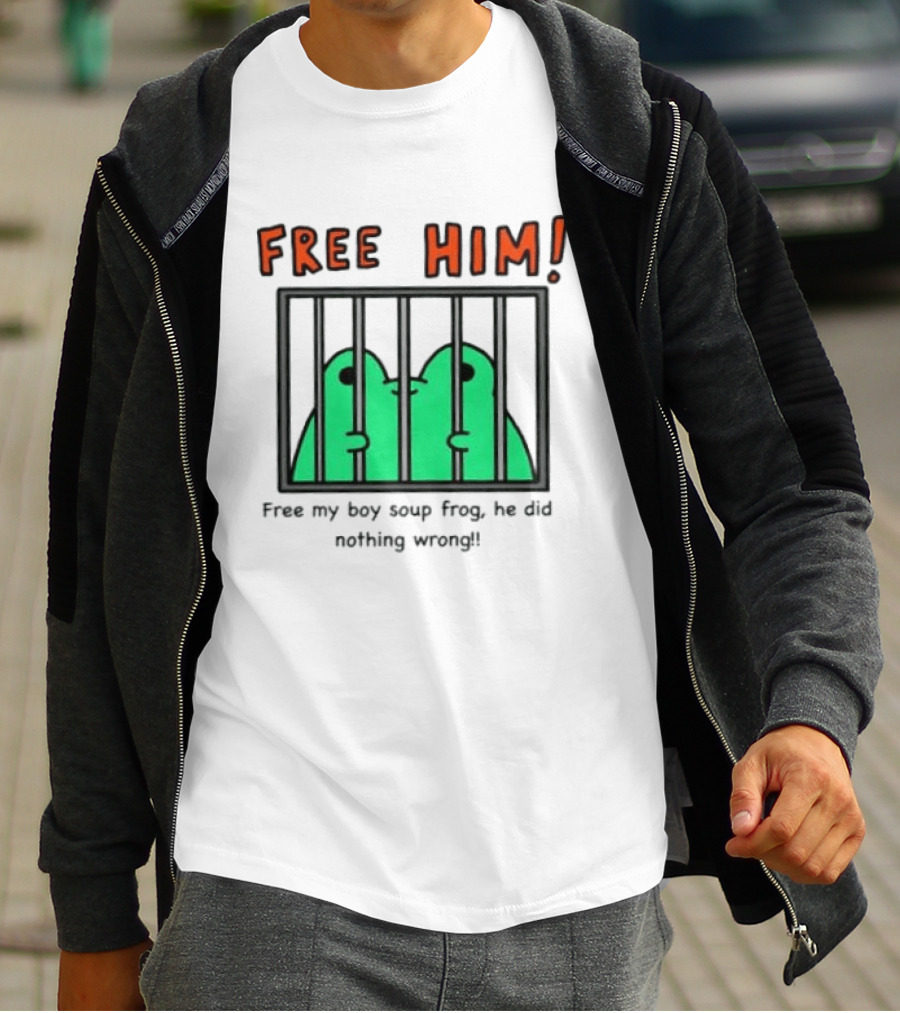 Free Him Soup Frog He Did Nothing Wrong T-Shirt