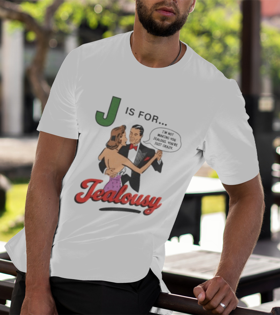J Is For Jealousy Retro Dancing Couple Gaslighting T-Shirt