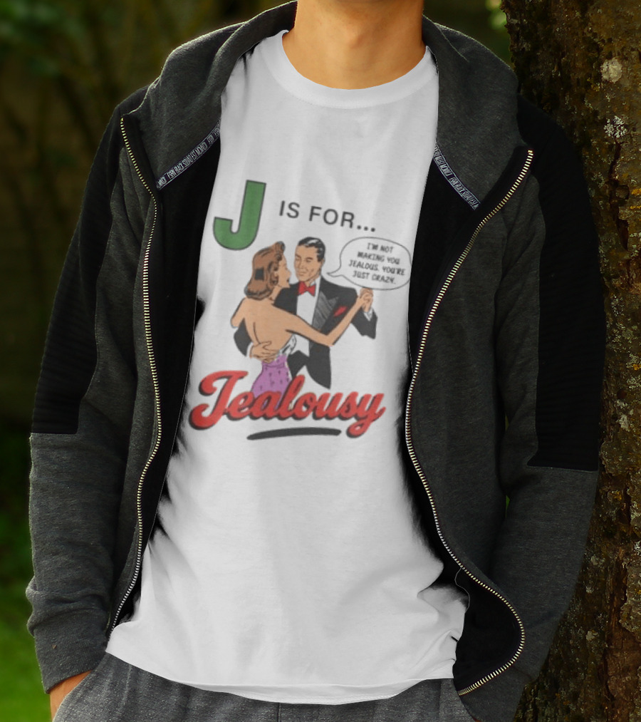 J Is For Jealousy Retro Dancing Couple Gaslighting T-Shirt