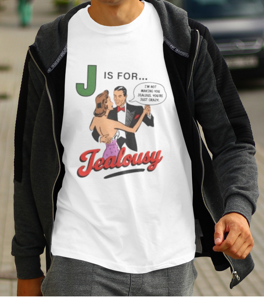 J Is For Jealousy Retro Dancing Couple Gaslighting T-Shirt