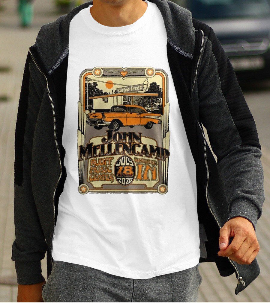 John Mellencamp Tastee Freez Ruoff Music Center Noblesville IN July 18 2026 T-Shirt