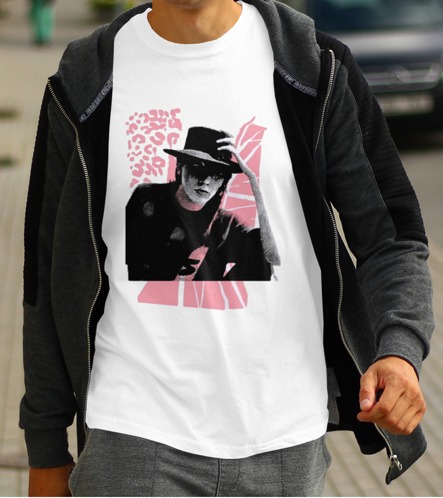 John Taylor Punk Masters Retro Style Hat And Femme Collage T-Shirt