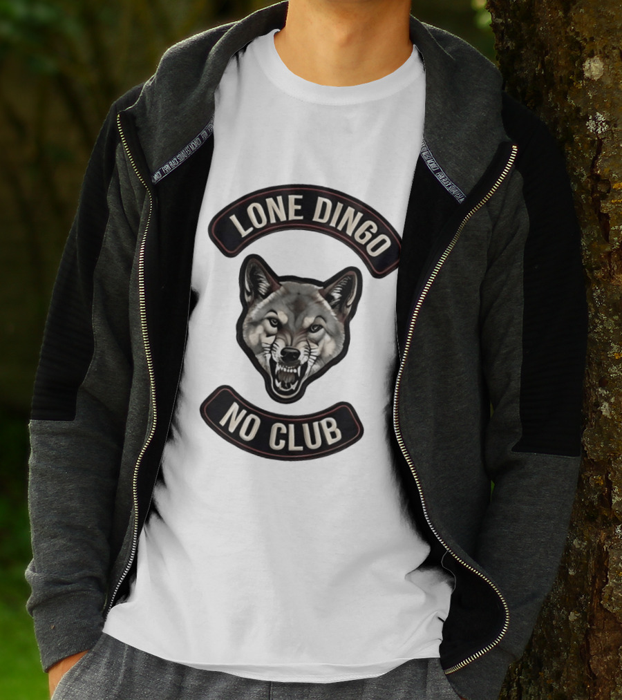 Lone Dingo No Club Wild Wolf Head T-Shirt