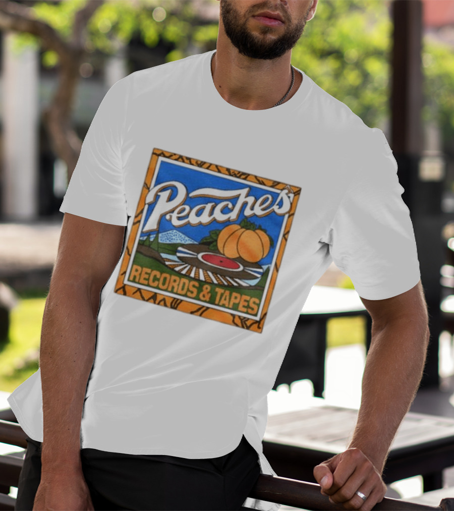 Peaches Records & Tapes Vintage Vinyl Peach T-Shirt
