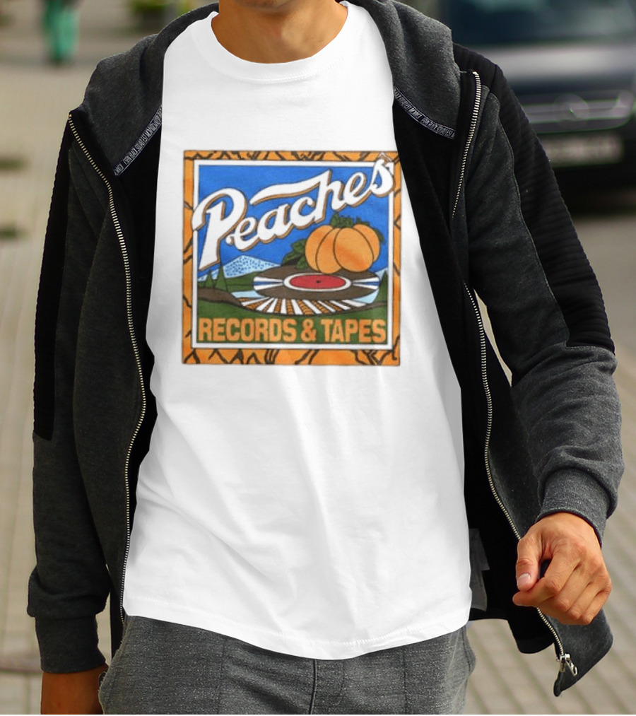 Peaches Records & Tapes Vintage Vinyl Peach T-Shirt