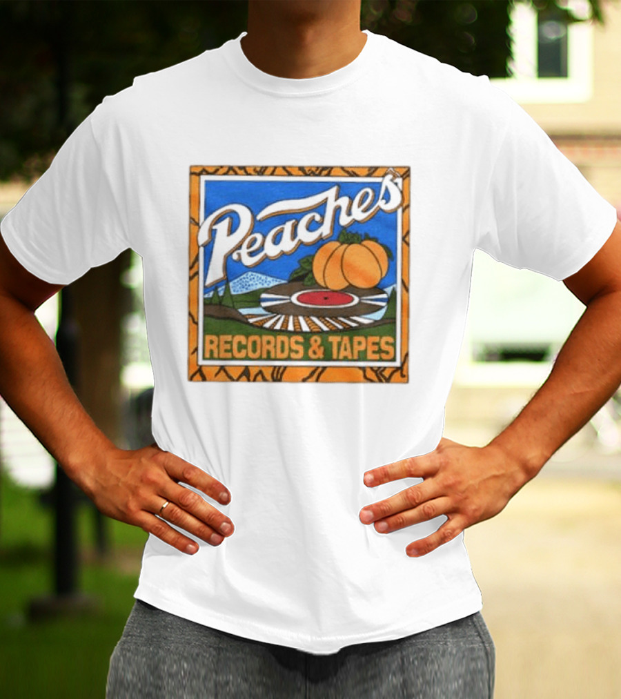 Peaches Records & Tapes Vintage Vinyl Peach T-Shirt