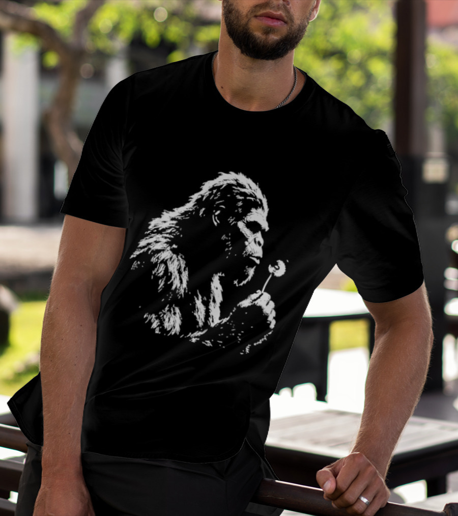 Bigfoot Sasquatch Blowing Dandelion Cryptid Mythical Creature T-Shirt