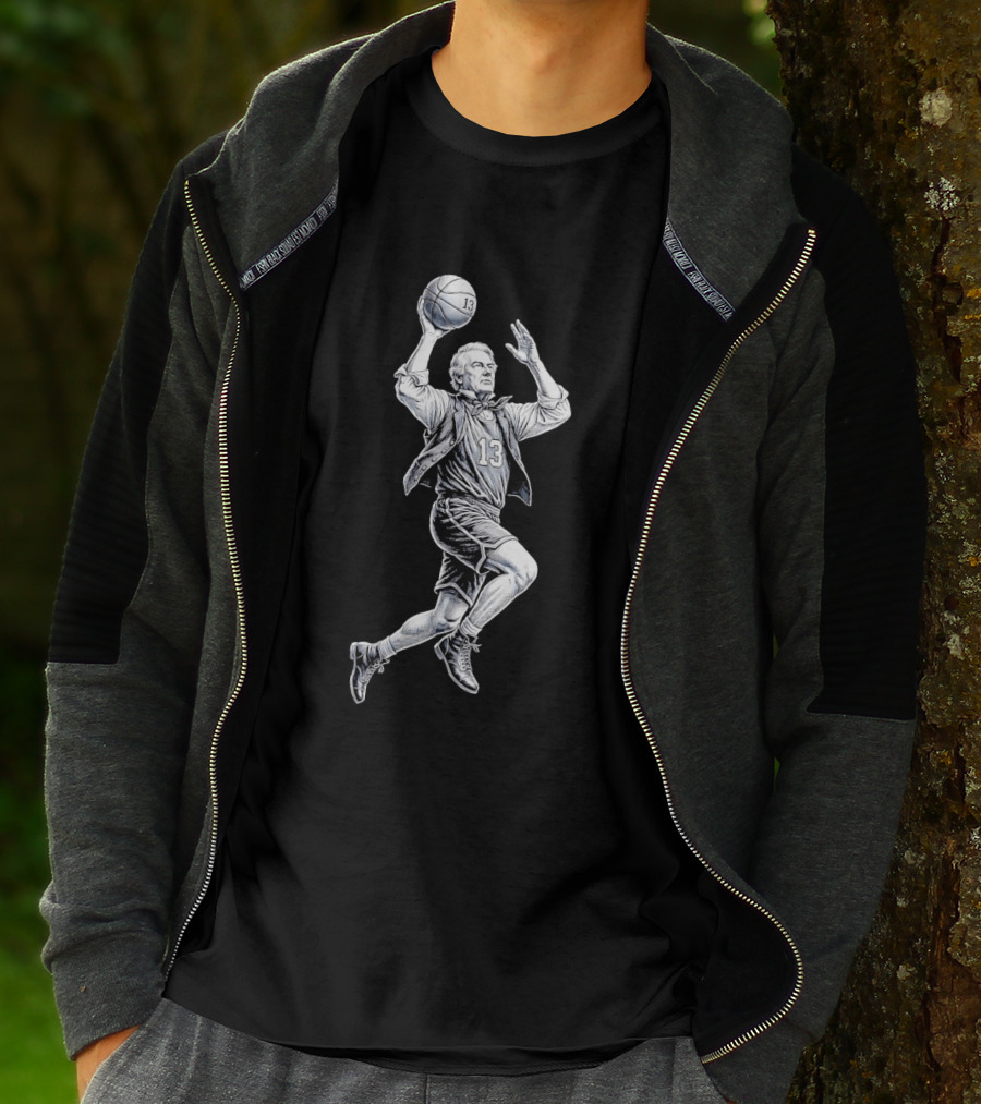 George Mikan Number 13 Basketball Legend Jump Shot T-Shirt
