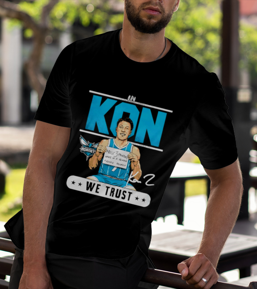 Kon Knueppel Charlotte Hornets In Kon We Trust Rookie Record Most 3 Pointers Made In A Season T-Shirt
