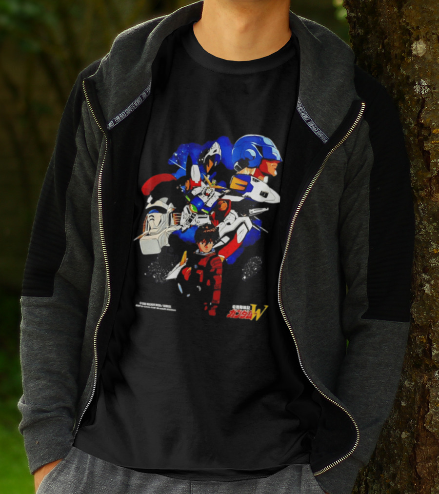 Heero Yuy Wing Gundam New Mobile Report Gundam W Anime Classic Mecha Series T-Shirt
