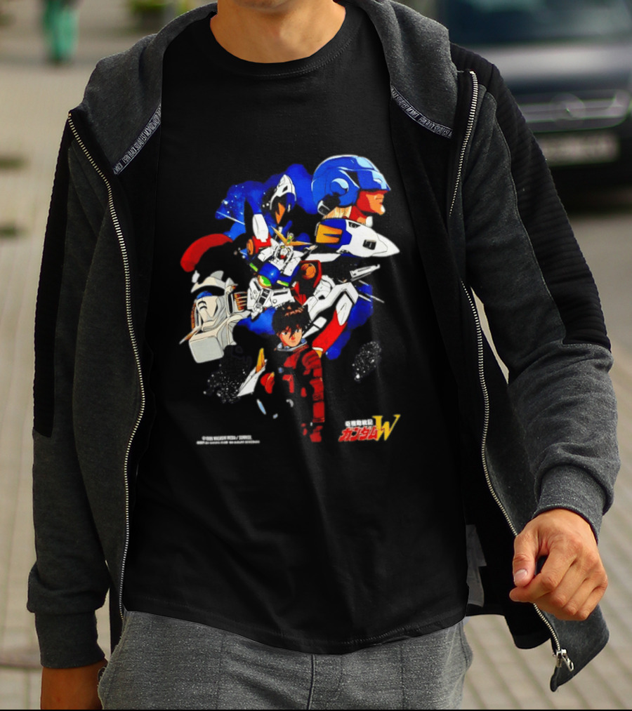 Heero Yuy Wing Gundam New Mobile Report Gundam W Anime Classic Mecha Series T-Shirt