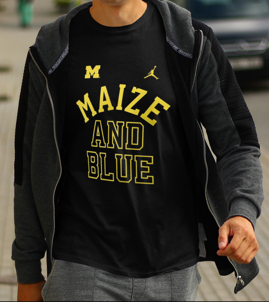 Michigan Wolverines Maize And Blue Jordan Brand M T-Shirt