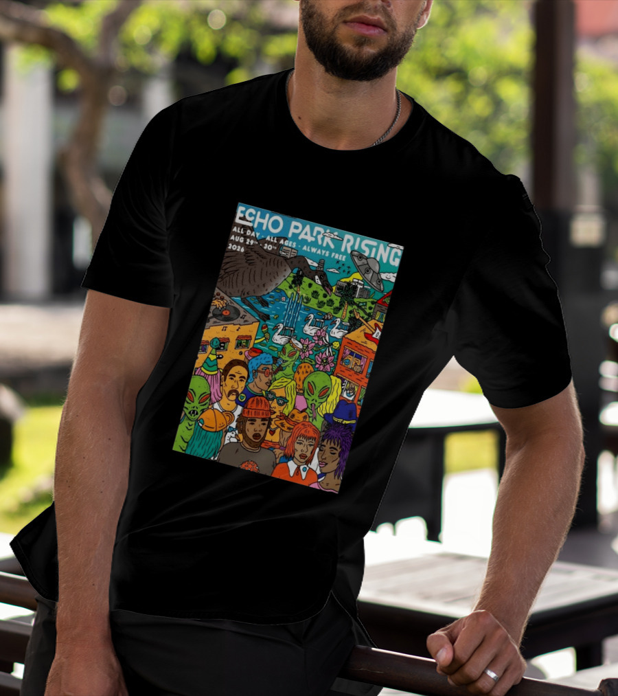 Echo Park Rising Los Angeles CA Aug 29 30 2026 All Ages Always Free T-Shirt