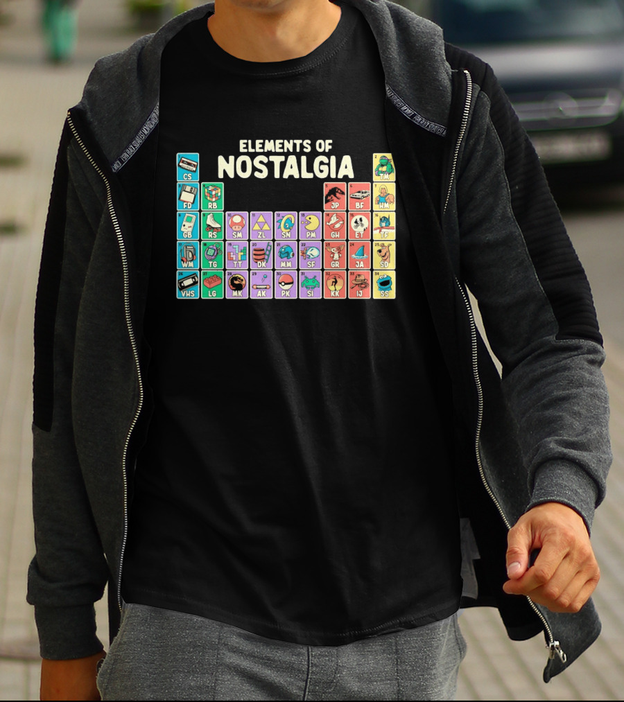 Elements Of Nostalgia Periodic Table Classic Memories T-Shirt