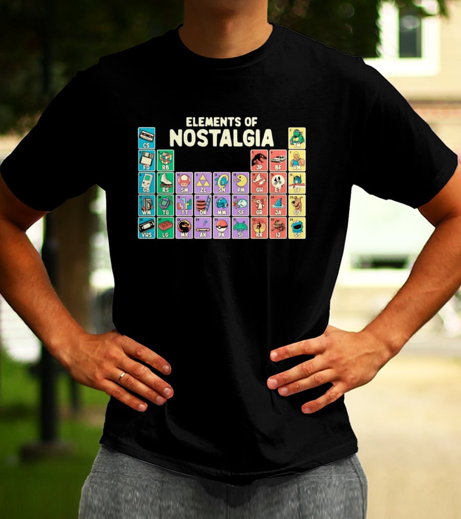 Elements Of Nostalgia Periodic Table Classic Memories T-Shirt