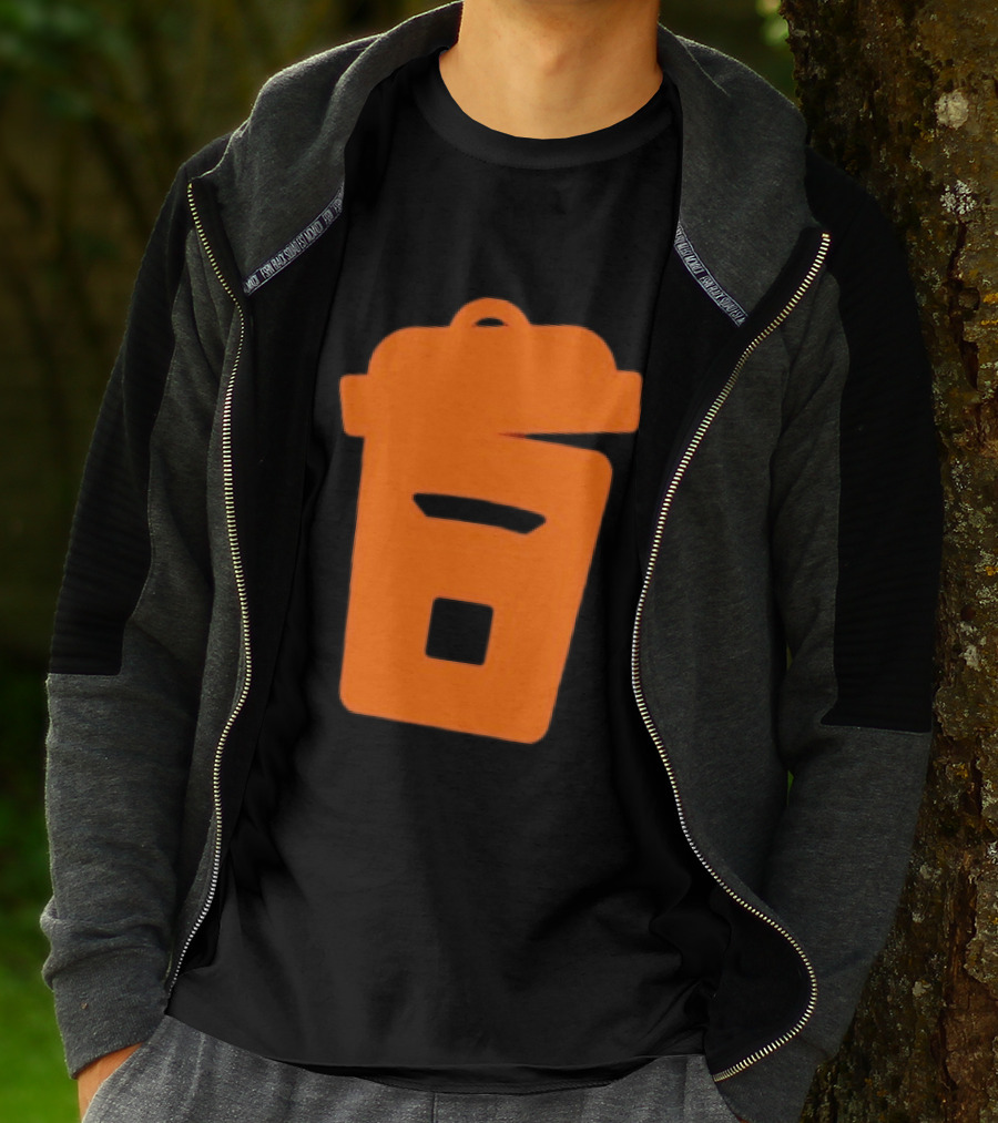 Orange Trash Can Garbage Bin Waste Basket T-Shirt