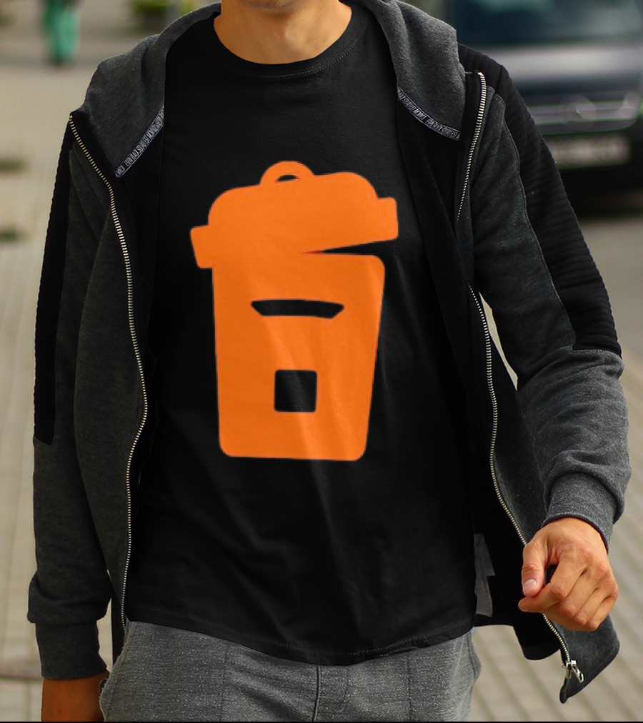 Orange Trash Can Garbage Bin Waste Basket T-Shirt