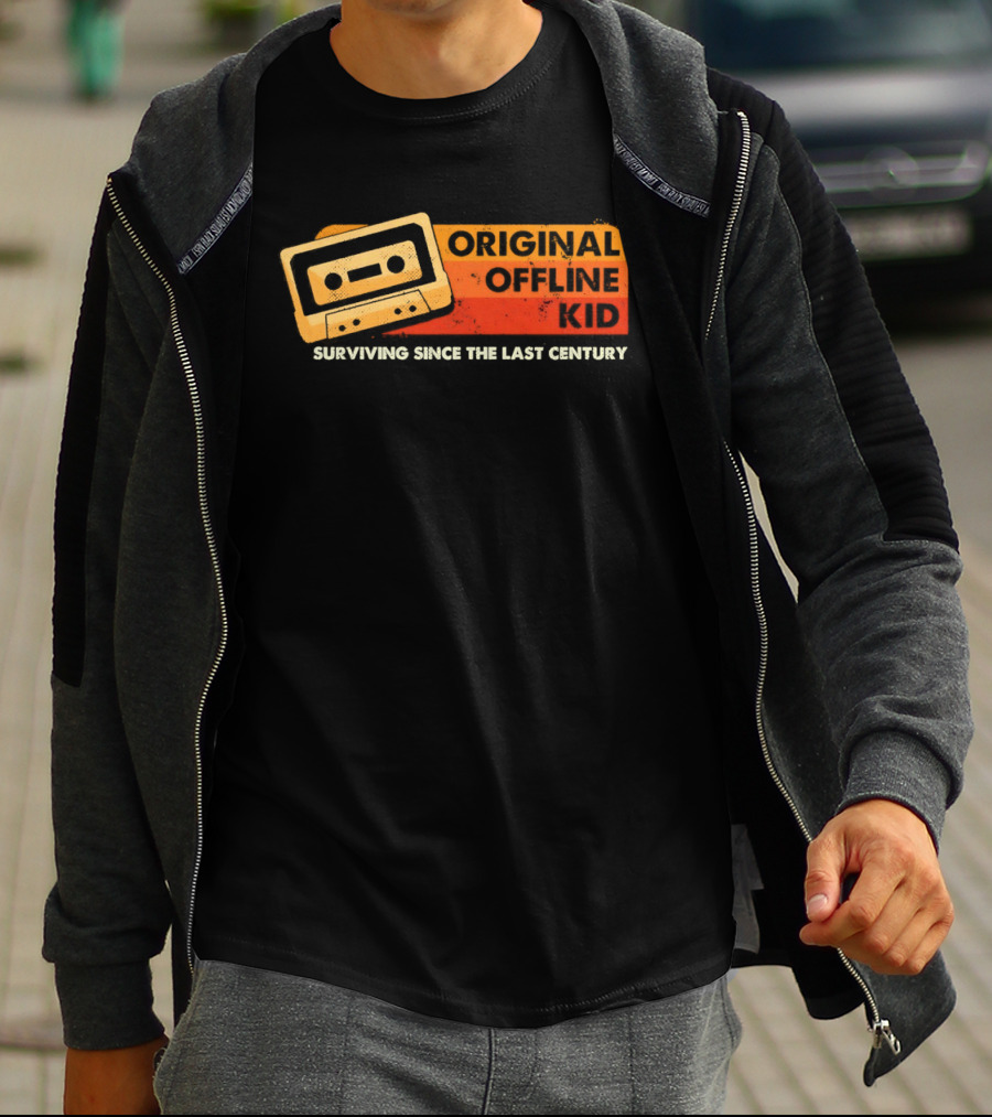 Original Offline Kid Cassette Surviving Since The Last Century T-Shirt