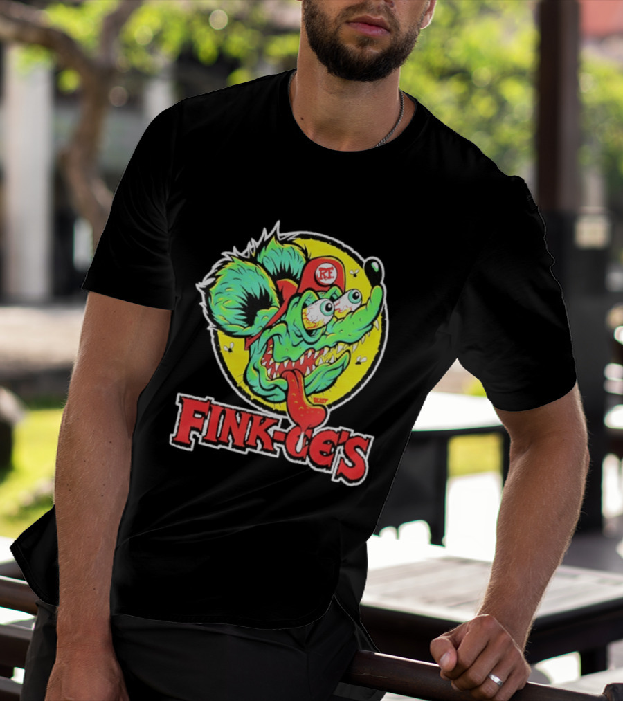 Fink Oe's Rat Fink RE Beast Ed Roth Hot Rod T-Shirt
