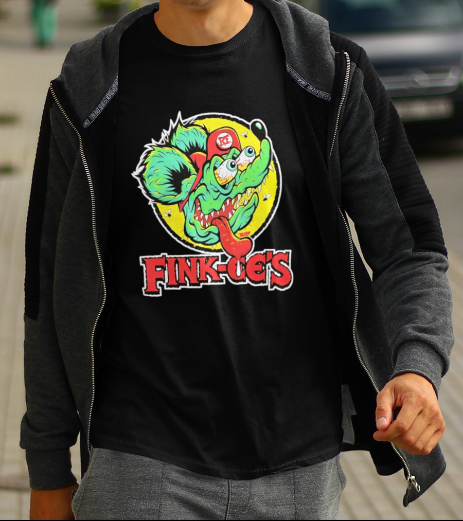 Fink Oe's Rat Fink RE Beast Ed Roth Hot Rod T-Shirt