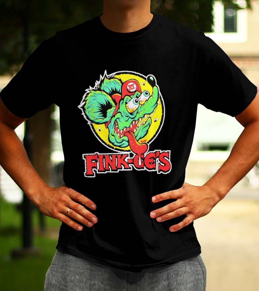 Fink Oe's Rat Fink RE Beast Ed Roth Hot Rod T-Shirt