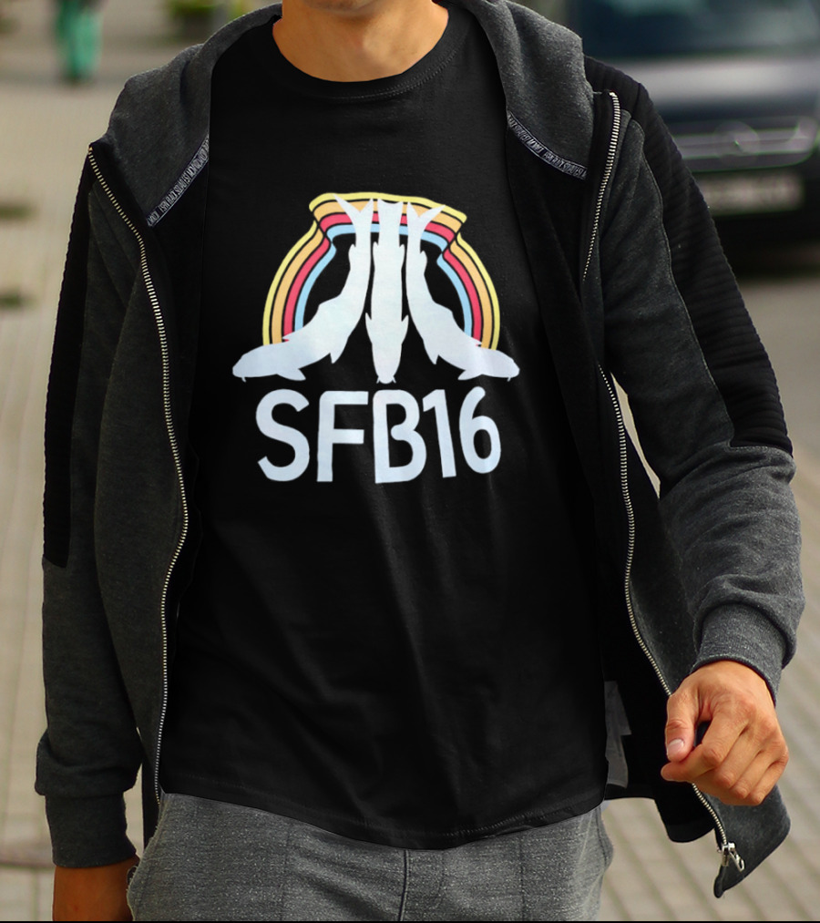 SFB16 Fish Fishing Rainbow T-Shirt