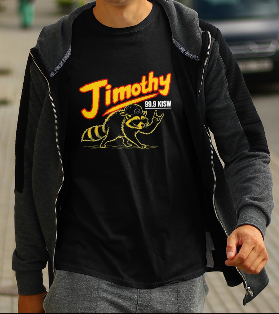 Jimothy 99.9 KISW Raccoon Rock Seattle Radio T-Shirt