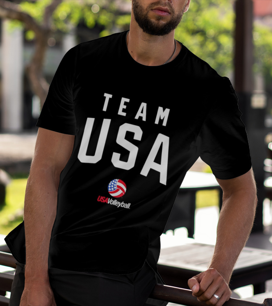 Team USA Volleyball Summer Games American Flag Volleyball T-Shirt