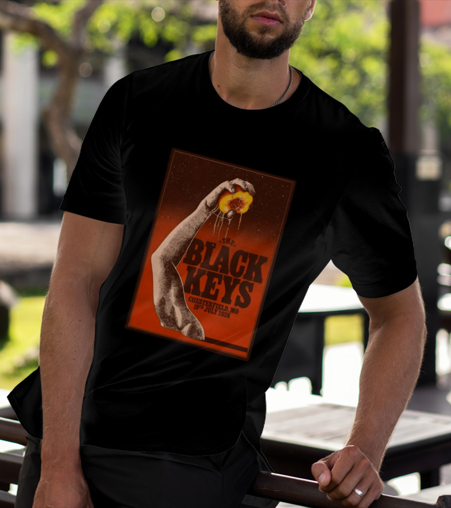 The Black Keys Chesterfield MO 19th July 2026 Dripping Peach Arm T-Shirt