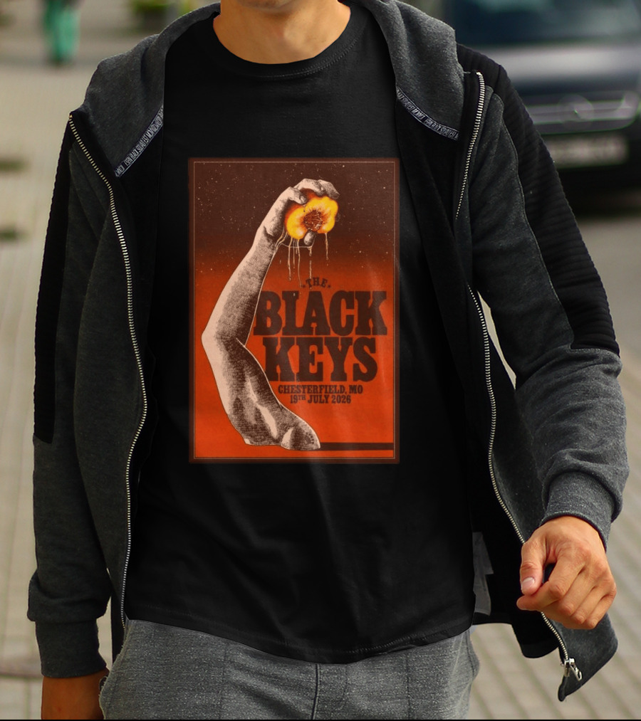 The Black Keys Chesterfield MO 19th July 2026 Dripping Peach Arm T-Shirt