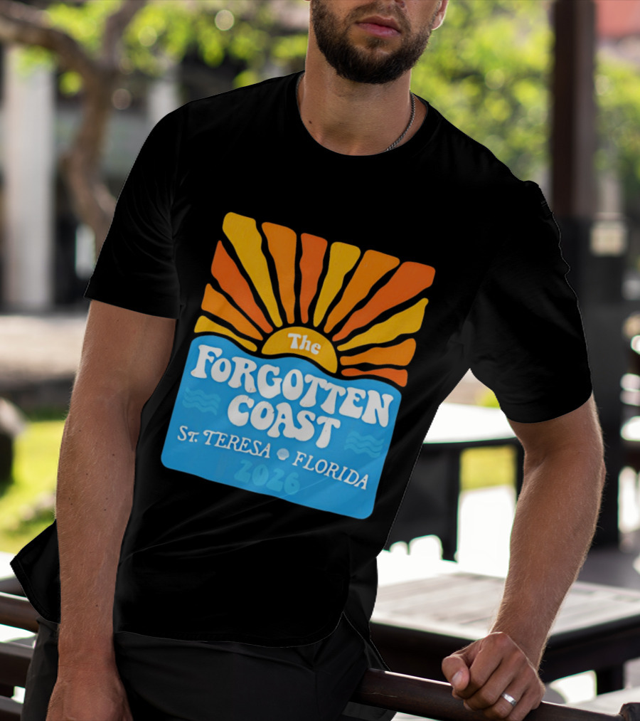 The Forgotten Coast St Teresa Florida 2026 Sunset Waves T-Shirt