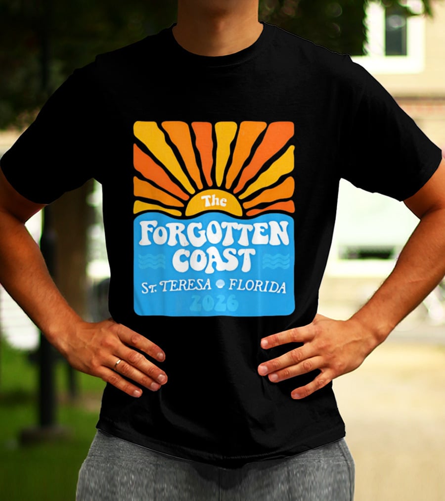 The Forgotten Coast St Teresa Florida 2026 Sunset Waves T-Shirt