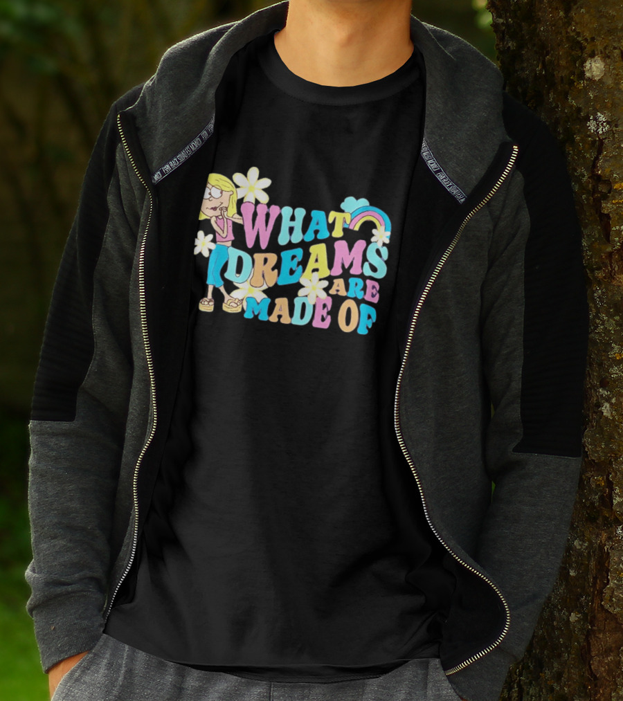 What Dreams Are Made Of Cartoon Girl Rainbow Flower T-Shirt